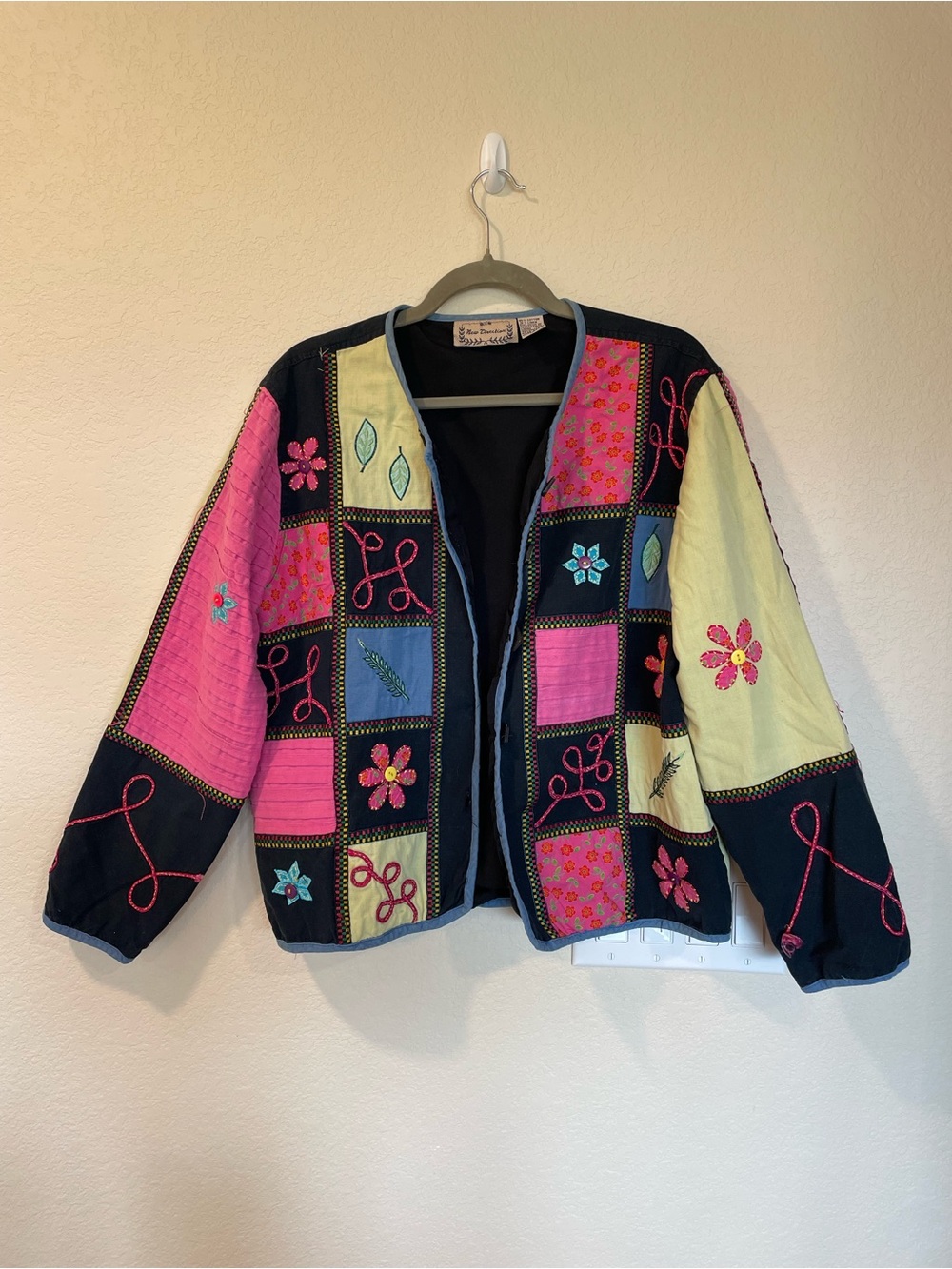 Patchwork Embroidered Open-Front Jacket - Picture 3 of 6